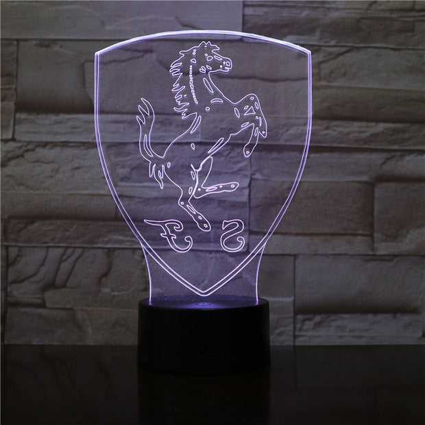 Creative 3D LED Lamp Night Light Unicorn Horse RGB Bulb Party Decoration Christmas Gift Cartoon Luminaria Lampara Dropship 2974