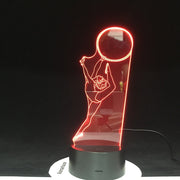 Dancing Girl 3D Dance Ball Moden Led Nightlight 7 Colors Changing Desk Lamp Usb Creative Lighting Fixture Home Decor Gifts 1709