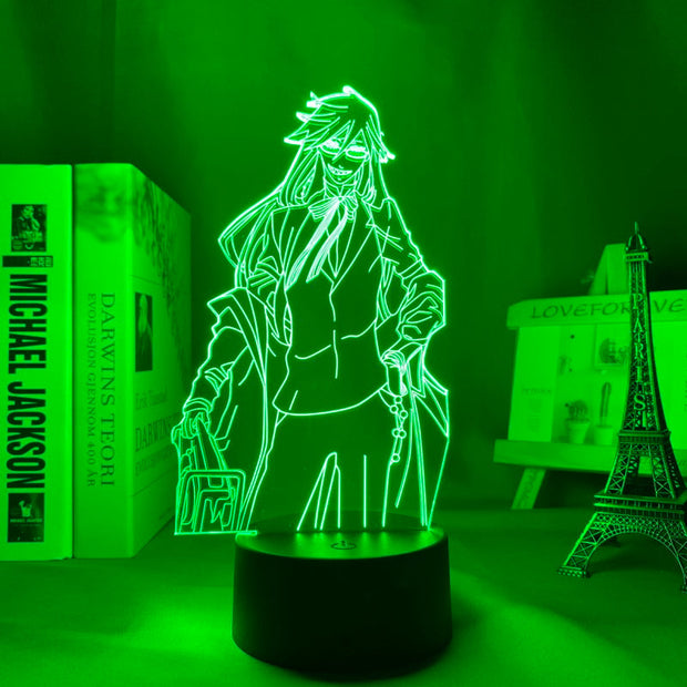 Black Butler Grell Sutcliff Led Night Light for Bedroom Decor Gift Nightlight Anime Table 3d Lamp Grell Sutcliff Black Butler