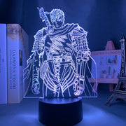 Anime Led Light Berserk Guts Figure for Bedroom Decorative Night Light Birthday Gift Kids Room 3d Table Lamp Manga Berserk