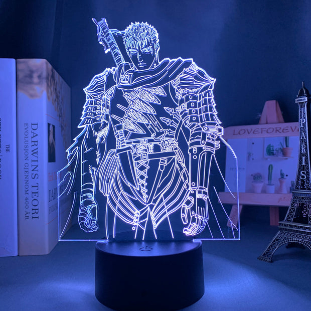 Anime Led Light Berserk Guts Figure for Bedroom Decorative Night Light Birthday Gift Kids Room 3d Table Lamp Manga Berserk