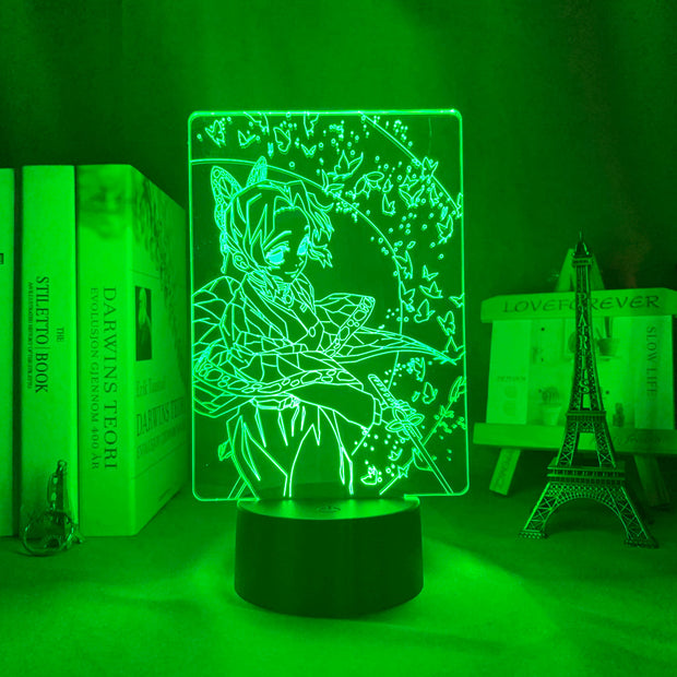 Anime Figure Kimetsu No Yaiba Shinobu Kocho 3D Lamp forHome Decor Children's Festival Birthday gifts
