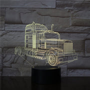 The Truck Head 3D Lamp Battery Operated Modern Multi-colors with Remote Led Night Light Lamp Unique Decorative for Dropshipping