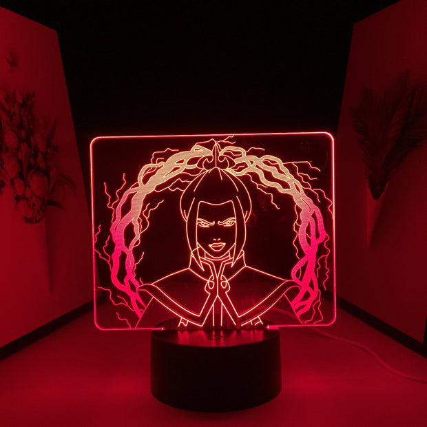 3D LED Night Light Avatar The Last Airbender Azula Home Bedroom Table Decoration for Children's Festival Birthday Gifts Acrylic 7 Color Changes