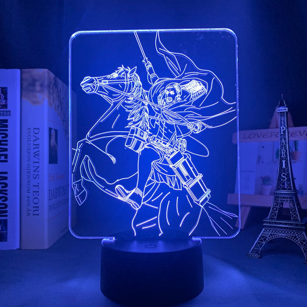 Anime Attack on Titan 3d Lamp Erwin Smith Light for Bedroom Decoration Kids Gift Attack on Titan LED Night Light Erwin Smith