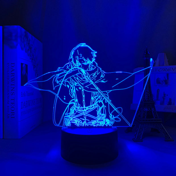 Anime Attack on Titan 3d Lamp Levi Ackerman light for Bedroom Decoration Kids Gift Attack on Titan LED Night Light Levi