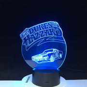 The DUKES OF HAZZARD Night Light Multi 3D Color LED RGBW Lighting Luminaria Table Kids Christmas Gift Birthday Dropship 4077