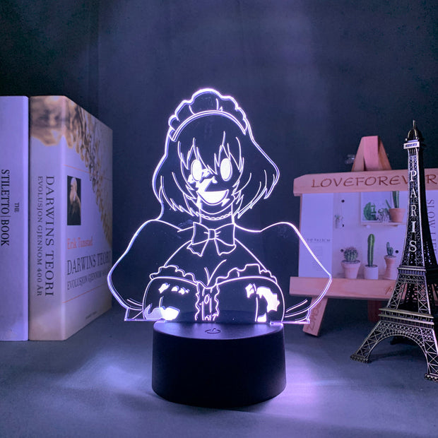 3D LED Lamp Anime Figure High Rise Invasion The Maid Mask Bedroom Desk Decoration Small Night Light for Children's Festival Birthday Gifts
