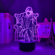 3D LED Lamp Anime Figure Manga Moriarty The Patriot William James Moriarty Bedroom Desk Decoration Small Night Light for Children's Festival Birthday Gifts Neon Lights With Remote