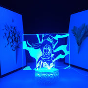 Bleach Anime Yoruichi Shihouin  Night Light Home Bedroom Table Decoration for Children's Festival Birthday Gifts 7 Color Changes  LED Lamp