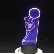 Dancing Girl 3D Dance Ball Moden Led Nightlight 7 Colors Changing Desk Lamp Usb Creative Lighting Fixture Home Decor Gifts 1709