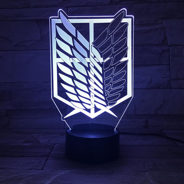 Anime Attack on Titan Night Light Led Logo Children Kids Boys Gift Manga Japanese Anime Bedroom Desk Lamp Shingeki no Kyojin