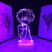 Hunter X Hunter Killua Anime Zoldyck 3D LED Neon LampHome Room Desk Decoration Lamp for Kids Children Birthday Gifts USB Charging