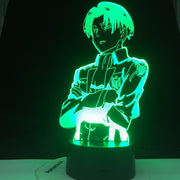 Attack on Titan Acrylic Table Lamp Anime for Home Room Decor Light Cool Kid Child Gift Captain Levi Ackerman Figure Night Light