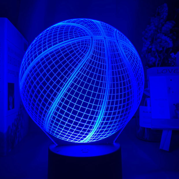 3d Illusion Night Lamp Basketball Ball Hologram Acrylic Nightlight for Room Decor Unique Gift for Student Bedroom Night Light
