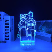 Anime Figure Temari Shikamaru 3D LED Night Light Home Bedroom Table Decoration Night Light for Children's Festival Birthday Gifts 7 Color Changes With Remote Neon Lamp