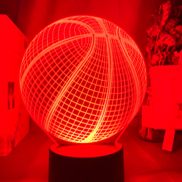 3d Illusion Night Lamp Basketball Ball Hologram Acrylic Nightlight for Room Decor Unique Gift for Student Bedroom Night Light