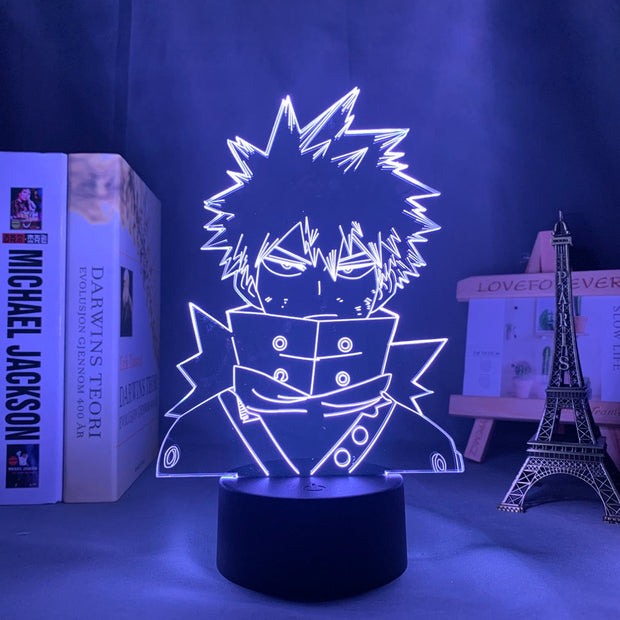 3d Led Night Light Anime My Hero Academia for Bedroom Decor Birthday Gift Manga Gadget My Hero Academia Katsuki Bakugo Lamp 3d