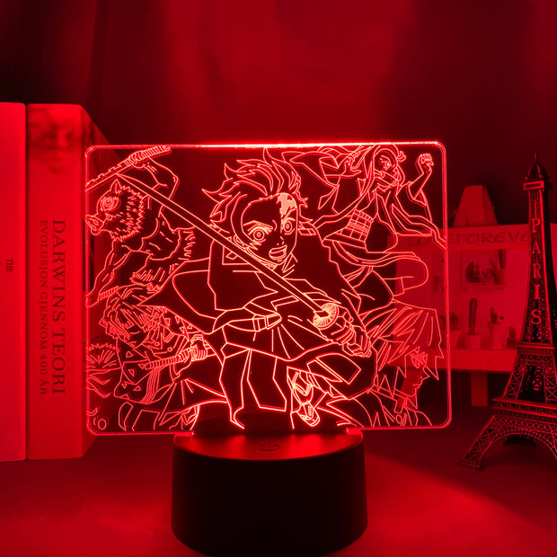 Anime Demon Slayer Kimetsu No Yaiba Led Night Light for Bedroom Decor Light Brithday Gift Manga Demon Slayer Room Desk 3d Lamp