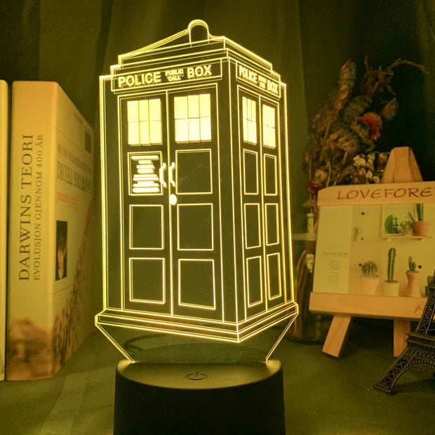 Doctor Who Call Box 3d Optical Led Night Light Lamp for Kids Bedroom Decoration Police Box Gift for Child Room Bedside Lamp