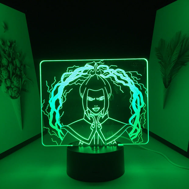 3D LED Night Light Avatar The Last Airbender Azula Home Bedroom Table Decoration for Children's Festival Birthday Gifts Acrylic 7 Color Changes