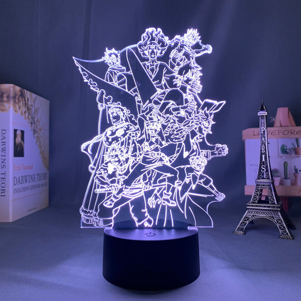 3d Led Lamp Anime Black Clover Group Wallpaper for Kids Bedroom Decor Nightlight Birthday Gift Room Desk Lamp Bleach Nel Tu