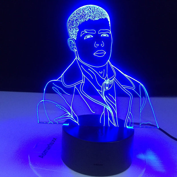 Singer Lunay 3D Led Night Light for Home Decoration Colorful Nightlight Gift for Fans Dropshipping 3d Lamp Celebrity