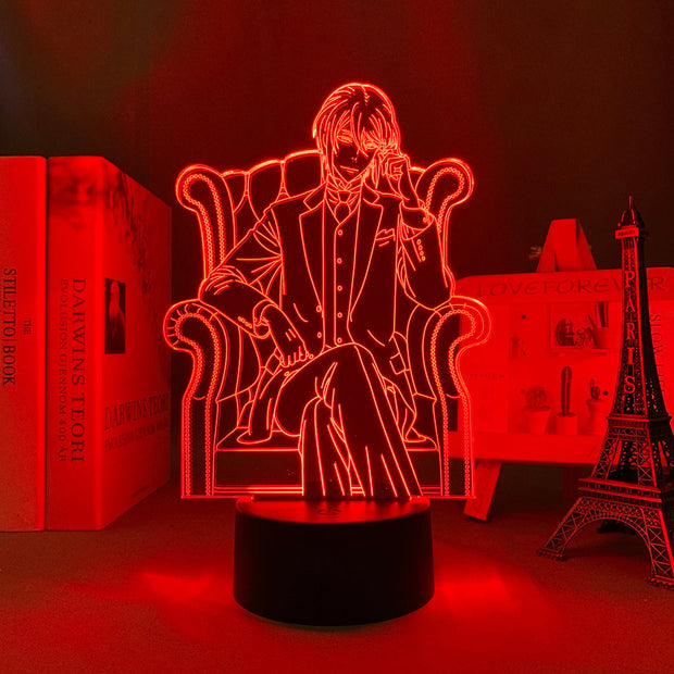 3D LED Lamp Anime Figure Manga Moriarty The Patriot William James Moriarty Bedroom Desk Decoration Small Night Light for Children's Festival Birthday Gifts Neon Lights With Remote