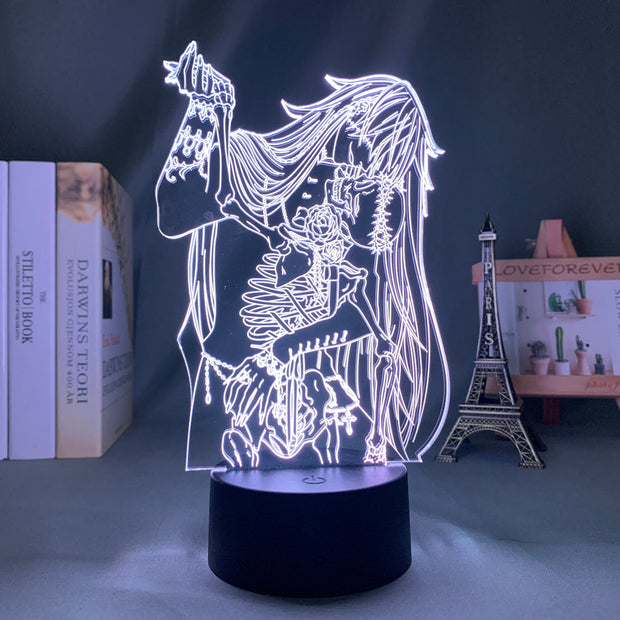 Manga Led Light Black Butler Undertaker 3D LED Lamp Anime Figure Home Bedroom Desk Decoration Small Night Light
