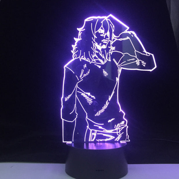 SHOTA AIZAWA 3d LED ANIME LAMP MY HERO ACADEMIA 3D Led 7 Colors Light Japanese Anime Remote Control Base Table Lamp Dropship