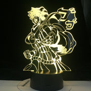 Jojo's Bizarre Adventure Star Platinum for Children Study 3D Led 16 Colors Light Japanese Anime Remote Control Base Table Lamp
