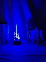 Musical Instrument Baby Night Light Led 7 Colors Changing Bedroom Decor Light Guitar Gift for Kids Girls Table Usb 3d Lamp Bass