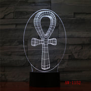Creative Cross 3D Colorful USB Come Children Eye Creative Lamp Gift Table Lamp Children Gifts 1152