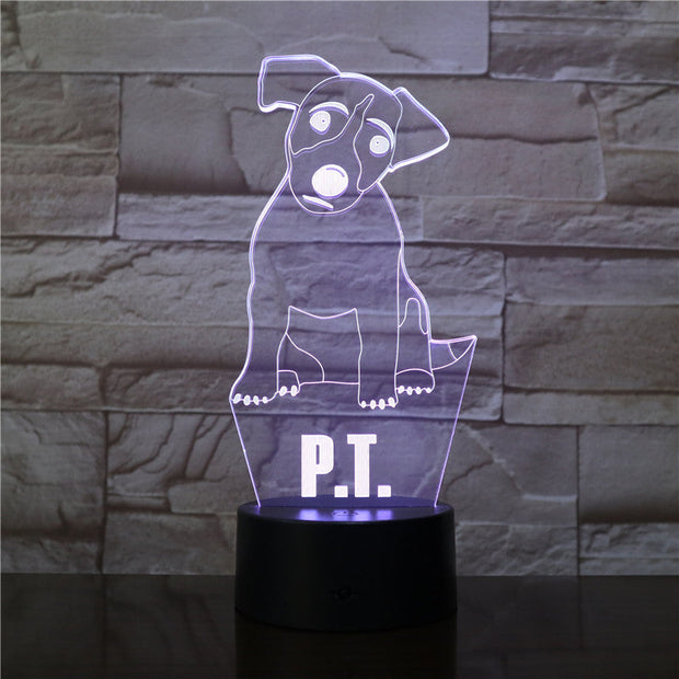 Dog PT 3D Lamp lovely Night Light for Children Bedroom Battery Nightlight Dropshipping Gift for Adult Led Night Light Unique2919