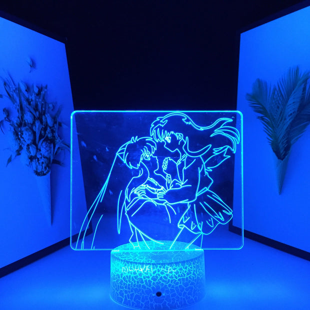 Anime Figure Inuyasha Kagome Desk Lamp Small Night Lamp Room Warm Decoration Multiple Color Changes With Remote Control