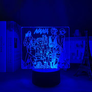 Manga Nana Group 3D LED Lamp Anime Figure Bedroom Desk Decoration Small Night Light for Children's Festival Birthday Gifts Neon Lights With Remote