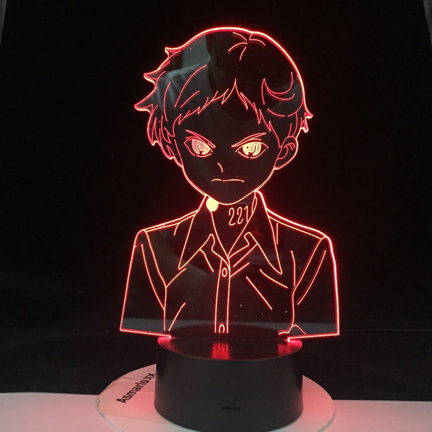 Manga Kids 3D Nightlight Bedside Desk Lamp Japanese The Promised Neverland Emma Figure Led Night Light for Home Room Decor Gift
