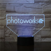 PHOTOWORKS 3D Lamp Night Light 7 Color Changing With Remote Led Lighting Lamp Lampara Bedroom Decoration Light Dropshipping
