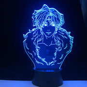 KURORO RUSIRUHERU Hunter X Character Image Cool 3d Led Night Lamp Family Party Atmosphere Night Light with Remote Control Gift