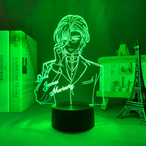 Moriarty The Patriot Louis James Moriarty 3D LED Lamp Anime Figure  Bedroom Desk Decoration Small Night Light for Children's Festival Birthday Gifts