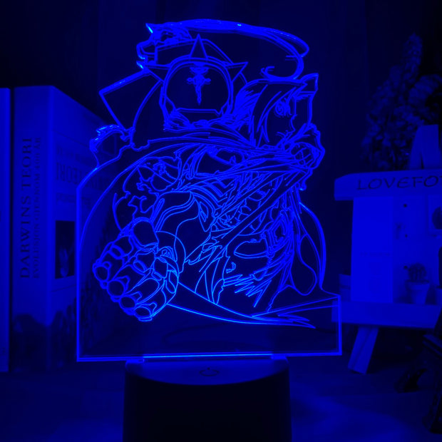 Manga Fullmetal Alchemist Edward Elric Figure Night Light Led Color Changing Kids Bedroom Decorative Nightlight Usb Desk 3d Lamp