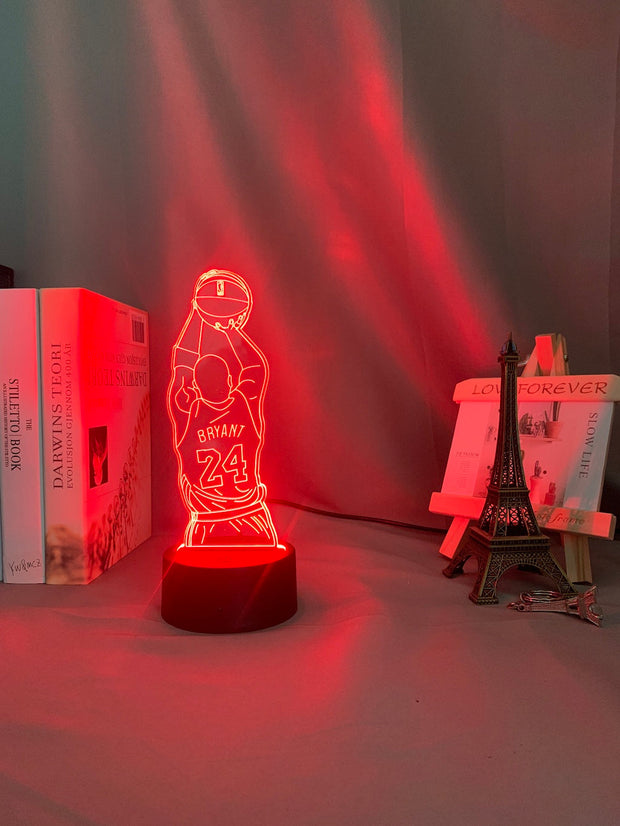 Led Night Light Kobe Jump Shoot Figure Back View Bedroom Decor Nightlight Desk 3d Lamp Dropshipping Kobe Bryant Memorial Gifts