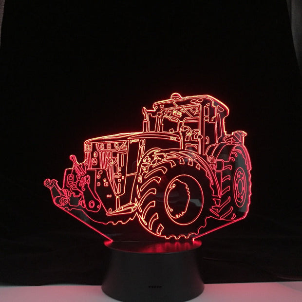 New Tractor Car Kids Room 3D Nightlight Led Night Light Desk LampTouch Sensor Room Lighting Children Holiday Best Home Gift