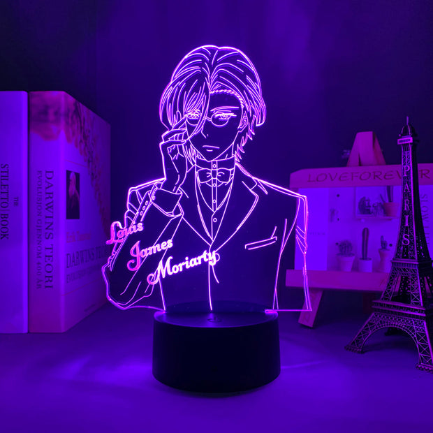 Moriarty The Patriot Louis James Moriarty 3D LED Lamp Anime Figure  Bedroom Desk Decoration Small Night Light for Children's Festival Birthday Gifts
