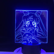 Sailor Moon Led Night Light for Girls Bedroom Decor Light Touch Sensor RgbW Colorful Nightlight Anime Characters 3d Table Lamp