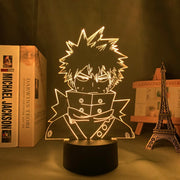 3d Led Night Light Anime My Hero Academia for Bedroom Decor Birthday Gift Manga Gadget My Hero Academia Katsuki Bakugo Lamp 3d