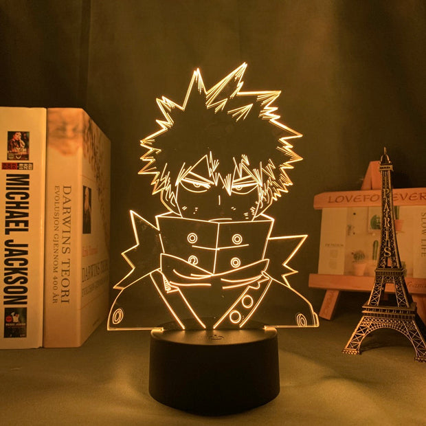 3d Led Night Light Anime My Hero Academia for Bedroom Decor Birthday Gift Manga Gadget My Hero Academia Katsuki Bakugo Lamp 3d