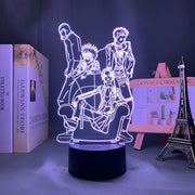 3D LED Lamp Anime Figure Bedroom Desk Decoration Small Night Light for Children's Festival Birthday Gifts Nana Black Stone Neon Lights With Remote