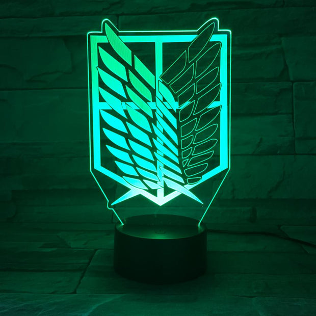 Anime Attack on Titan Night Light Led Logo Children Kids Boys Gift Manga Japanese Anime Bedroom Desk Lamp Shingeki no Kyojin