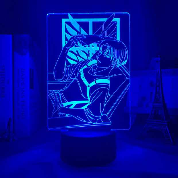 Acrylic 3d Lamp Levi Ackerman Anime Attack on Titan for Home Room Decor Light Child Gift Captain Levi Ackerman LED Night Light